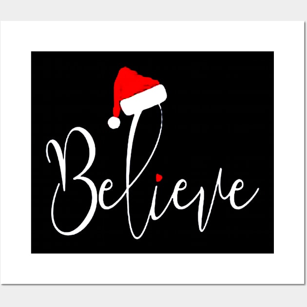 Believe Christmas Wall Art by windupraditya6